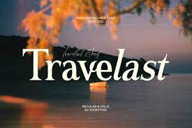 Пример шрифта Travelast